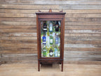 Antique Edwardian Inlaid Glazed Display Cabinet Butterfly Backed Drinks Cabinet