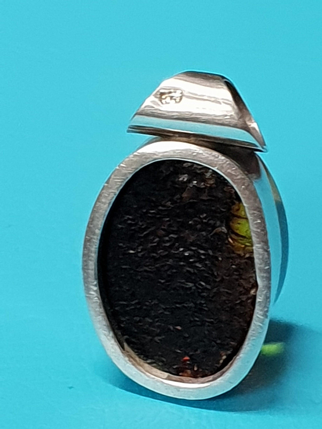 Sterling Silver (Hallmarked 925) and Amber Vintage Bohemian Pendant