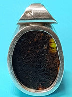 Sterling Silver (Hallmarked 925) and Amber Vintage Bohemian Pendant