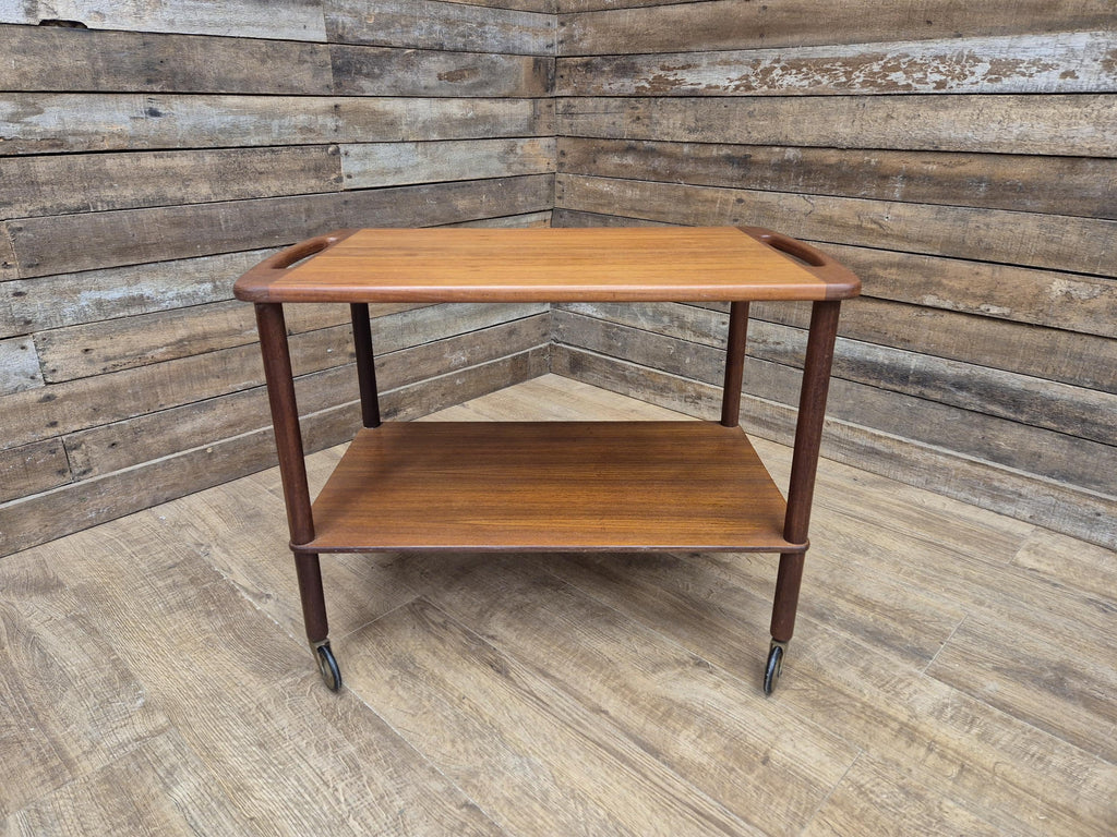 Mid Century 1960's Teak Drinks Trolley by Bowa of Denmark Cocktail Tea Trolley