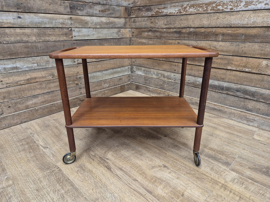 Mid Century 1960's Teak Drinks Trolley by Bowa of Denmark Cocktail Tea Trolley
