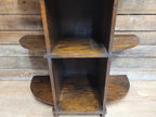 Vintage Art Deco Oak Three Tier Whatnot Plant Stand With Drawer