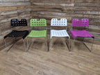 Four Rodney Kinsman Omstak Chairs by Mauro Minini Italy – Rare Multi-Colour Set