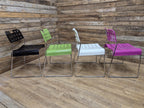 Four Rodney Kinsman Omstak Chairs by Mauro Minini Italy – Rare Multi-Colour Set