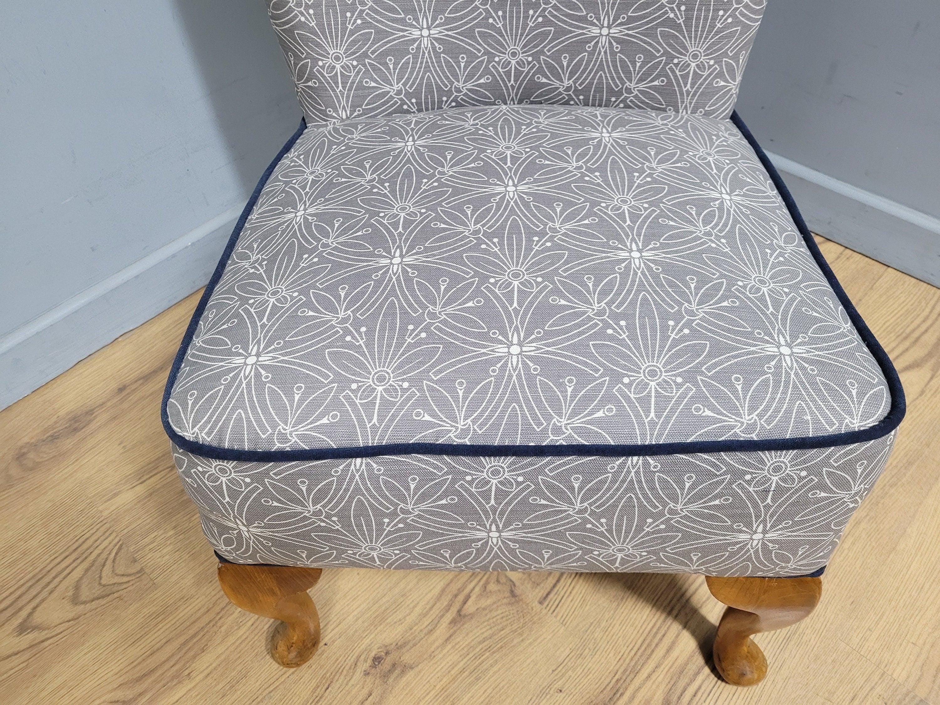Mid Century Vintage Refurbished And Upholstered Nursing Chair Fireside Chair