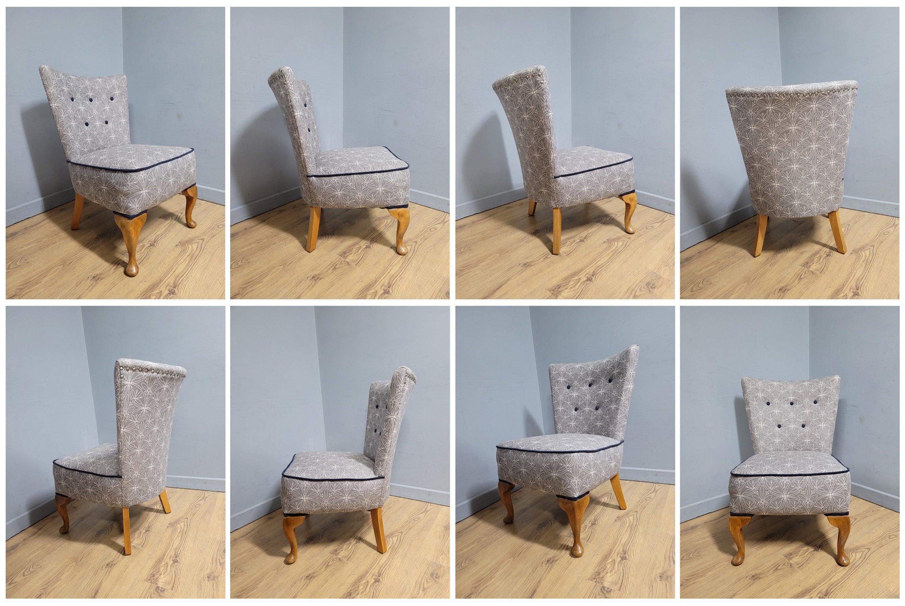 Mid Century Vintage Refurbished And Upholstered Nursing Chair Fireside Chair