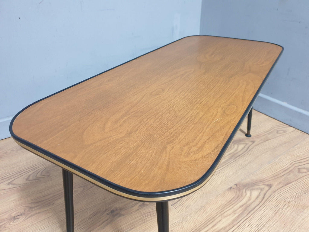 Mid Century Rectangle Shape Pin Leg Coffee Table Retro Chic
