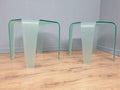 Modernist Curved Frosted Glass Square Coffee Table 2 Available