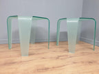 Modernist Curved Frosted Glass Square Coffee Table 2 Available