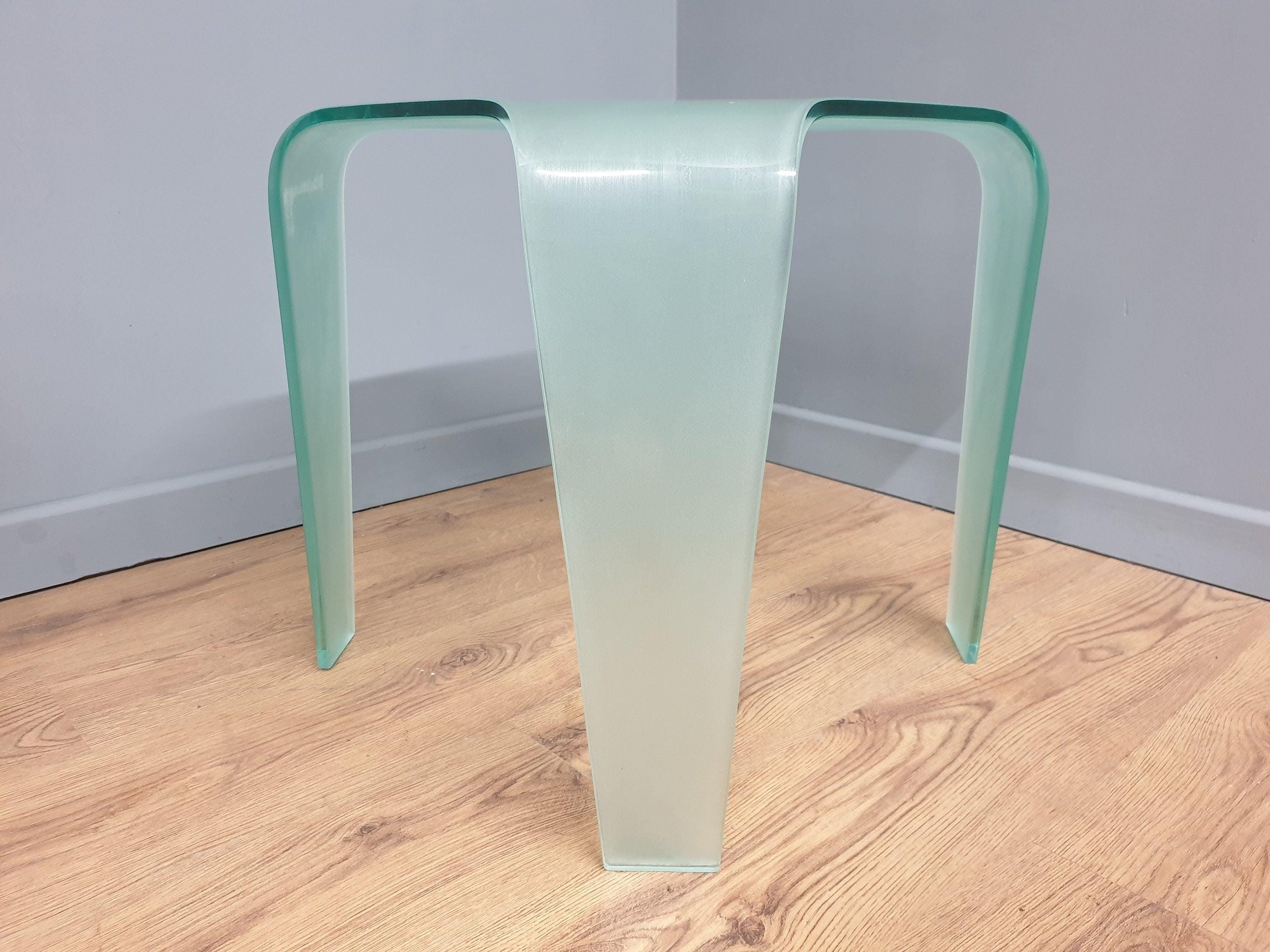 Modernist Curved Frosted Glass Square Coffee Table 2 Available