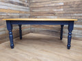 Rustic Up-Cycled Painted Distressed Waxed Pine Country Farmhouse Table