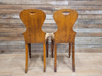 Pair of Antique Victorian Oak Shield-Back Chairs c.1880