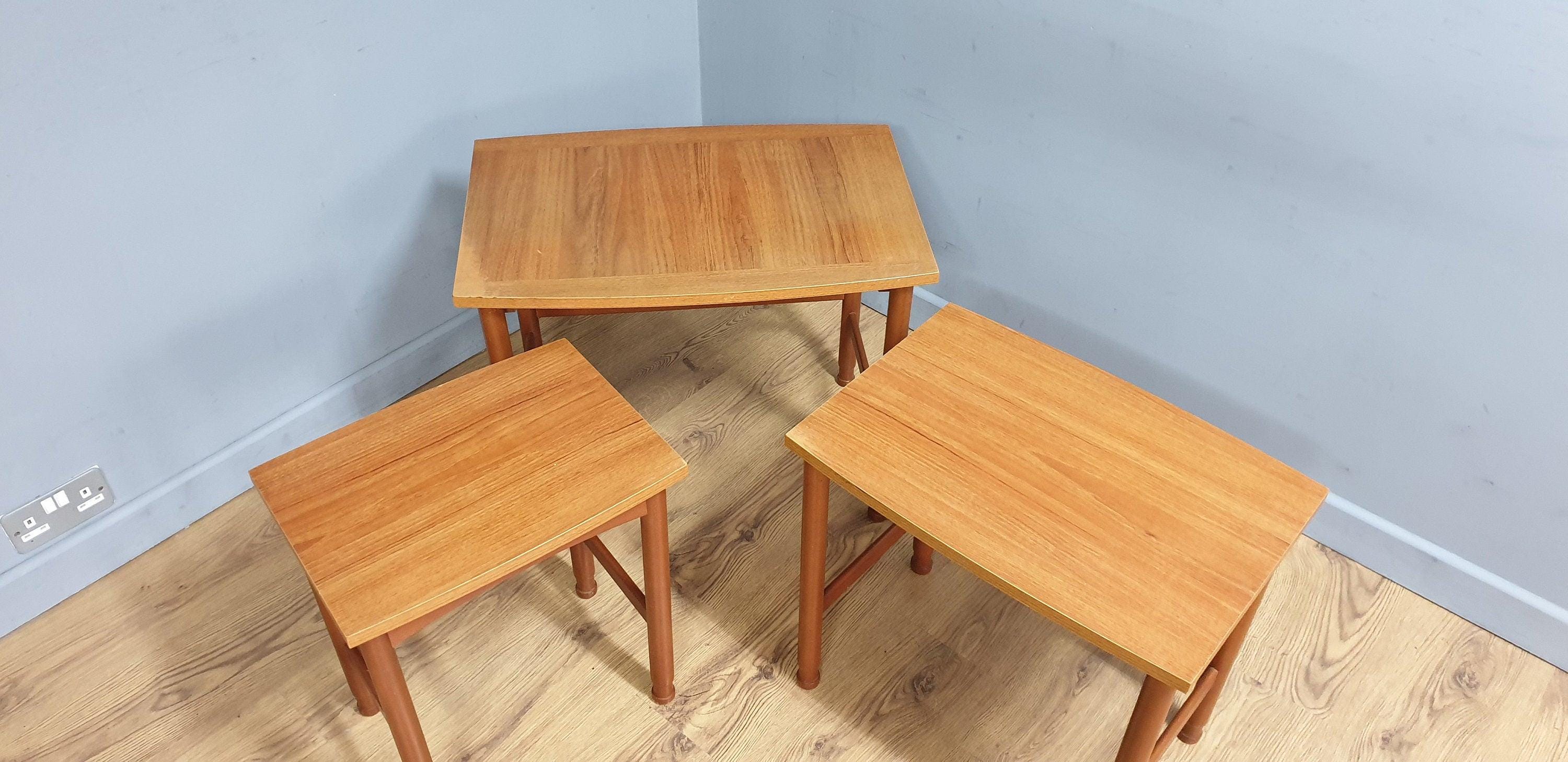 Mid Century Schreiber Nest of Three Tables Vintage Retro