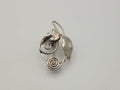 Vintage Silver Leaf Brooch Possibly Danish? Spiral Design 4.69 Grams