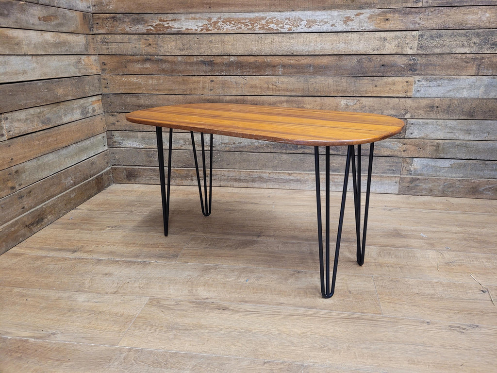 Mid Century Capsule Shaped Hairpin Leg Coffee Table Retro Chic
