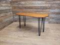 Mid Century Capsule Shaped Hairpin Leg Coffee Table Retro Chic