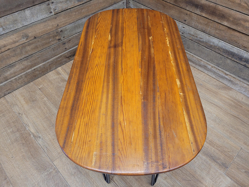 Mid Century Capsule Shaped Hairpin Leg Coffee Table Retro Chic