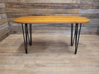 Mid Century Capsule Shaped Hairpin Leg Coffee Table Retro Chic