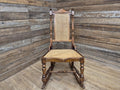 Late 19thC Arts & Craft Bergere Rocking Chair Reed Seat Antique