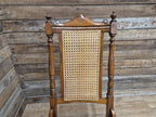 Late 19thC Arts & Craft Bergere Rocking Chair Reed Seat Antique