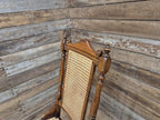 Late 19thC Arts & Craft Bergere Rocking Chair Reed Seat Antique