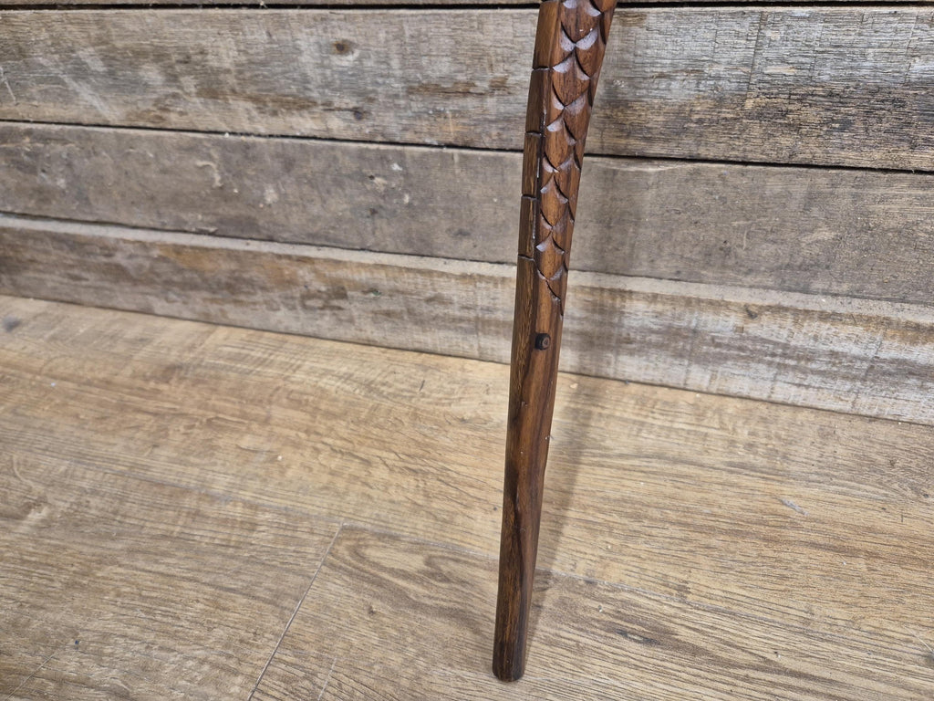 Vintage Hand Crafted Carved Dragon Head Wooden Walking Stick