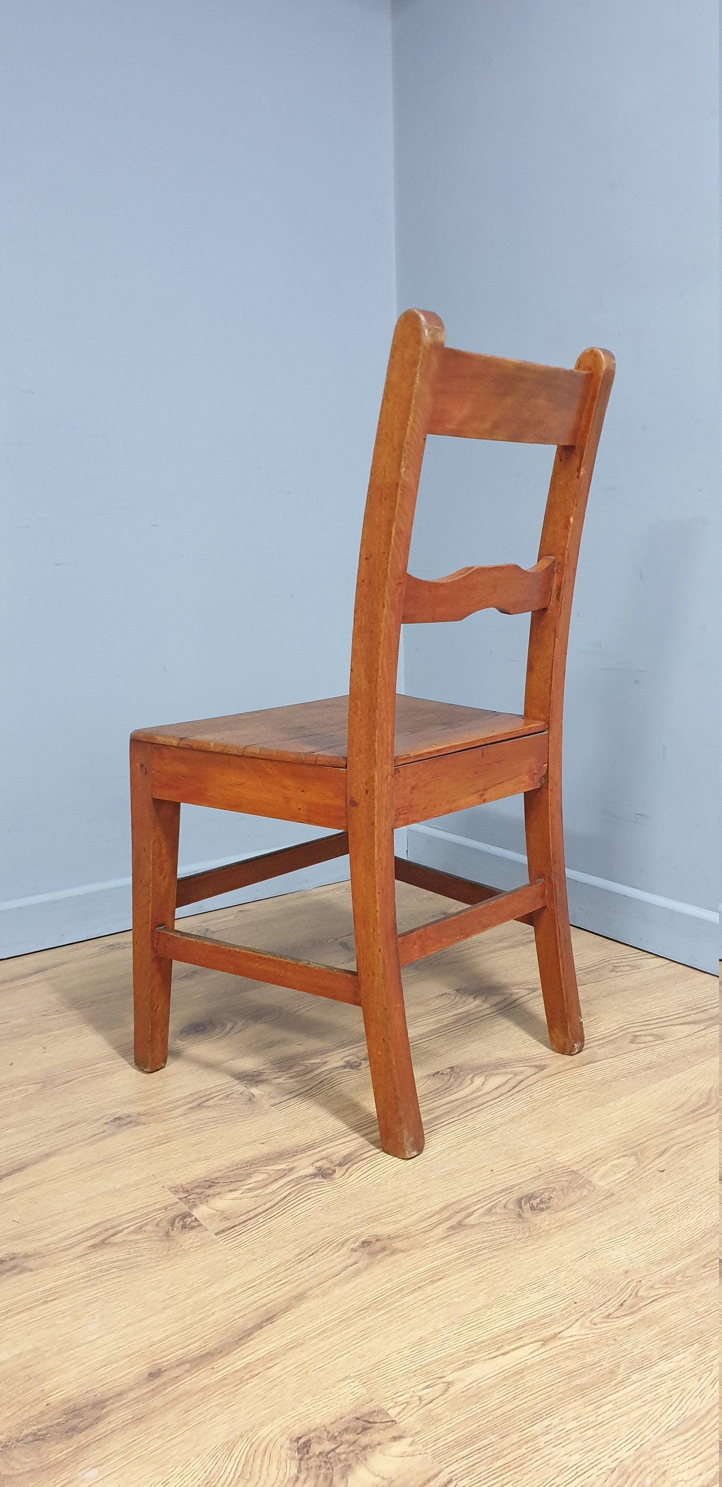 Vintage Single Chapel Style Desk Chair, Hall Chair, Bedroom Chair