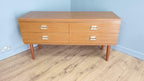 Retro Four Drawer Mid Century Mirrored Dressing Table Sideboard Pin Legs