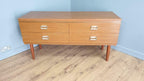 Retro Four Drawer Mid Century Mirrored Dressing Table Sideboard Pin Legs