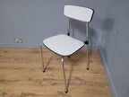 Mid Century White Formica and Chrome Chair Desk Office Chair
