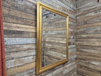 Gold Framed Red Flecked Mantle Gilt Style Wall Mirror Large