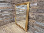Gold Framed Red Flecked Mantle Gilt Style Wall Mirror Large