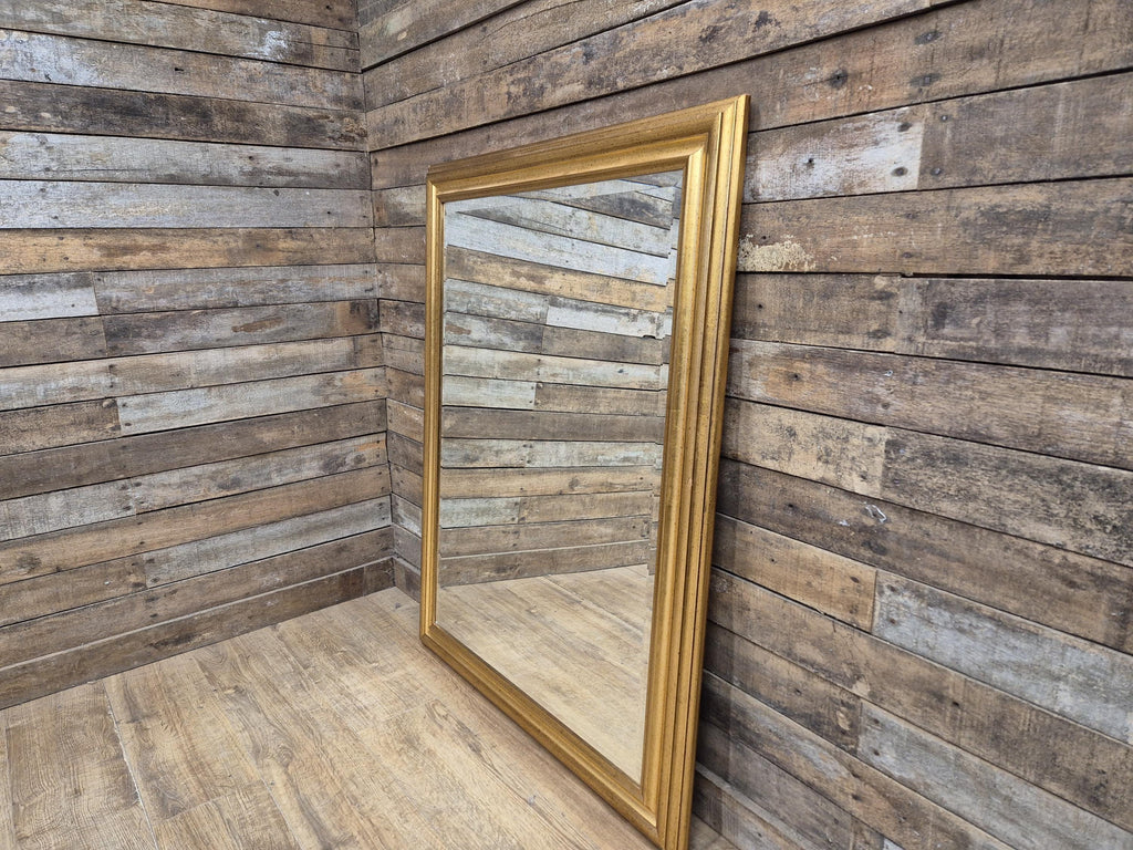 Gold Framed Red Flecked Mantle Gilt Style Wall Mirror Large