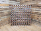 Vintage Rustic Distressed 100 Wine Bottle Wooden Storage Rack Designer Piece