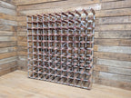Vintage Rustic Distressed 100 Wine Bottle Wooden Storage Rack Designer Piece