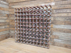 Vintage Rustic Distressed 100 Wine Bottle Wooden Storage Rack Designer Piece