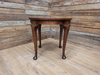 Vintage Circular Walnut Veneer Wine Or Lamp Table Full Of Charm Cabriole Legs
