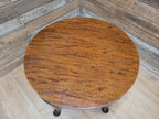Vintage Circular Walnut Veneer Wine Or Lamp Table Full Of Charm Cabriole Legs