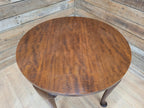 Vintage Circular Walnut Veneer Wine Or Lamp Table Full Of Charm Cabriole Legs
