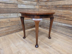 Vintage Circular Walnut Veneer Wine Or Lamp Table Full Of Charm Cabriole Legs