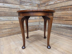 Vintage Circular Walnut Veneer Wine Or Lamp Table Full Of Charm Cabriole Legs