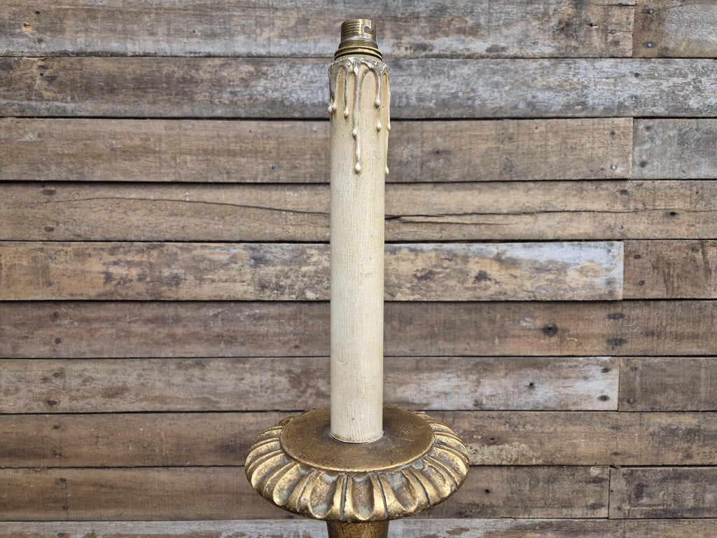 Antique Style Ornate Gold Gilt Wood Floor Lamp Candlestick Lamp Boho lighting