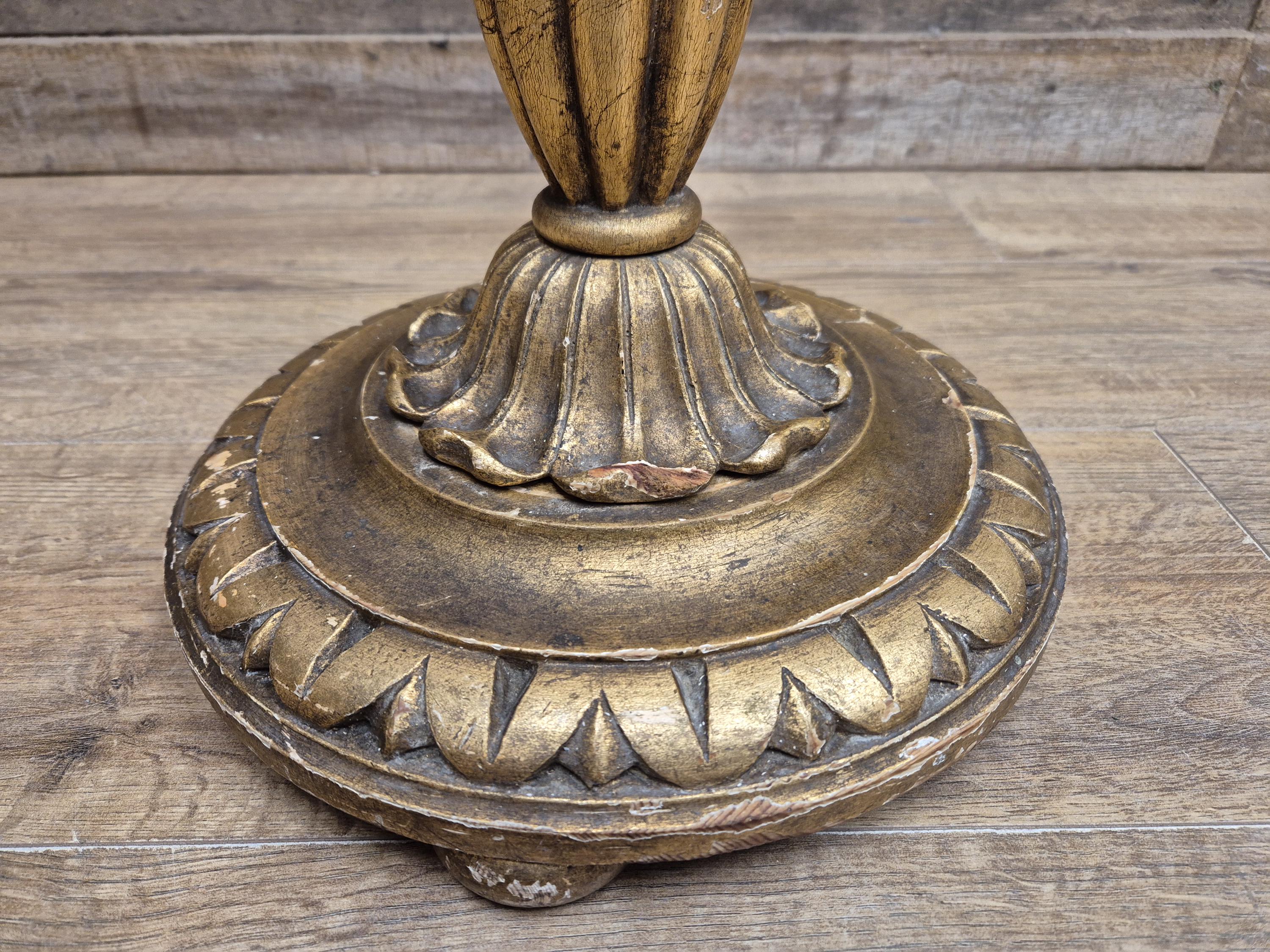 Antique Style Ornate Gold Gilt Wood Floor Lamp Candlestick Lamp Boho lighting
