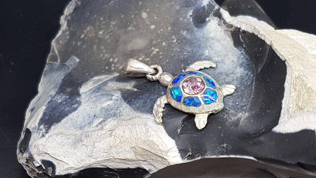 Vintage Sterling Silver Turtle Pendant Charm