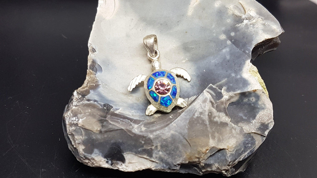 Vintage Sterling Silver Turtle Pendant Charm