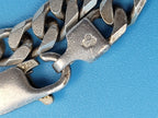 Vintage Sterling Silver Chunky Curb Link Chain Necklace 25.5g 25cm Long