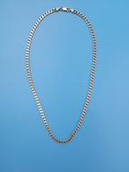 Vintage Sterling Silver Chunky Curb Link Chain Necklace 25.5g 25cm Long