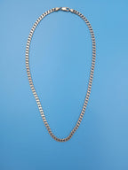 Vintage Sterling Silver Chunky Curb Link Chain Necklace 25.5g 25cm Long