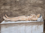 Large 6x7.5ft Contemporary Oil Painting Male Nude on Bed Figurative Modern Art