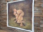 Large 6ft Surreal Oil Painting Grotesque Figures Modern Dark Expressionist Art